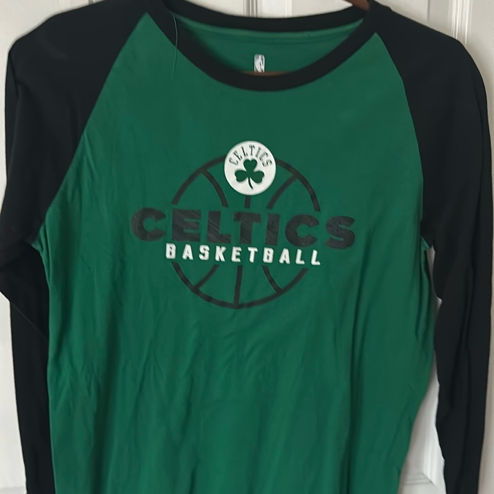 Boys, long sleeve, Boston Celtics basketball tee